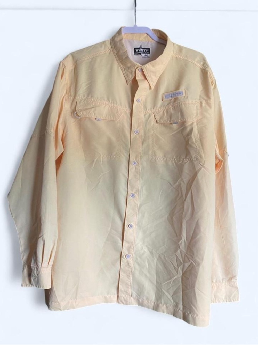 Habit Long Sleeve Fishing Shirt Pale Banana Yellow XL Gorpcore